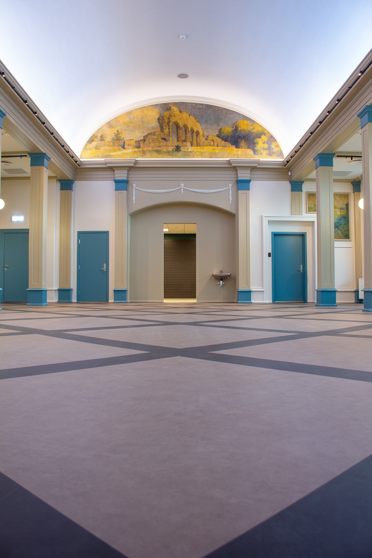 veggmalerier av Jens Wang, Hamar jernbanerestaurant