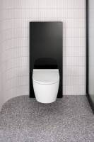 Foto: Geberit<br/>MATT HVIT Geberit ONE høydejusterbart toalett med sete og turboflush i matt hvit.