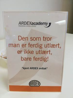 Ardex holdet fokus på opplæring og kvalitetsprodukter.<br />Foto: Kristian Owren/ifi.no