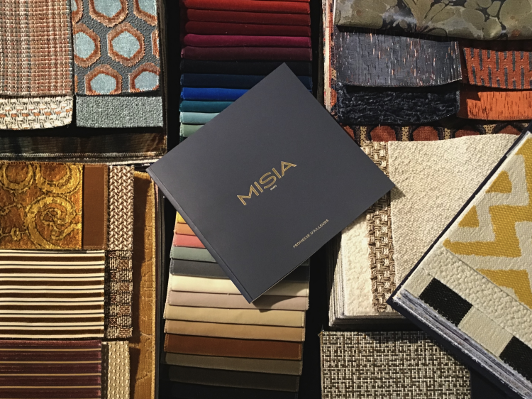 Diverse prøver fra ny tekstilkolleksjon, Misa fra Casamance/Green Apple