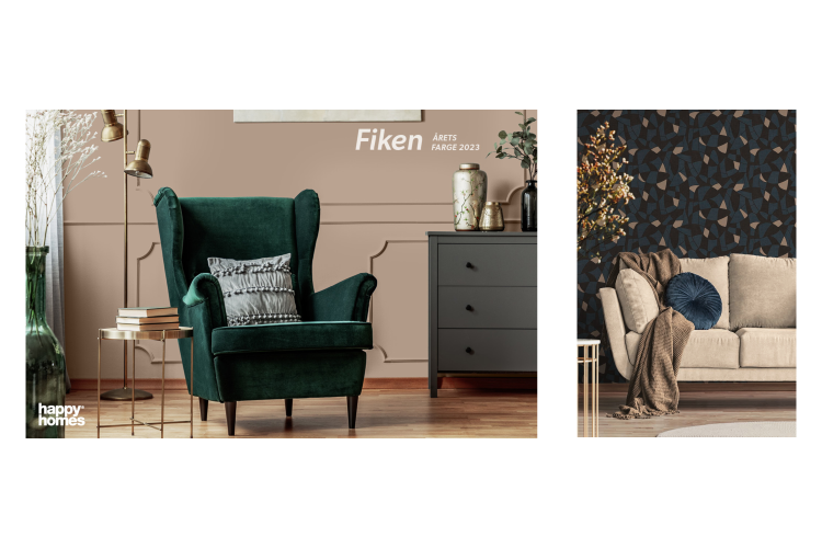 Fargen Fiken med tapet Antigua