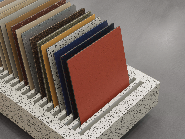 prøver av gjenbrukbare gulv