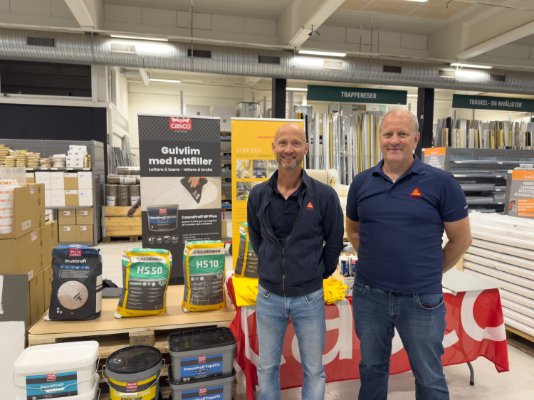 Terje Rustad og Stian Scott Nilsen fra Sika 