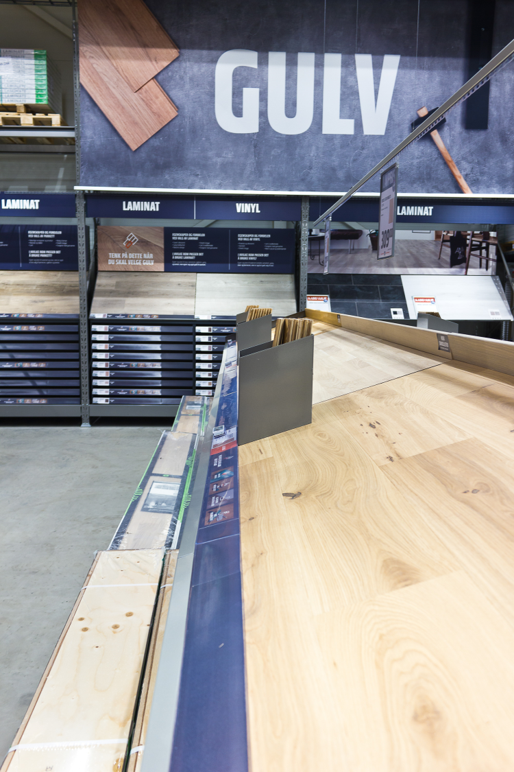 gulvavdelingen i en Coop Obs Bygg-butikk