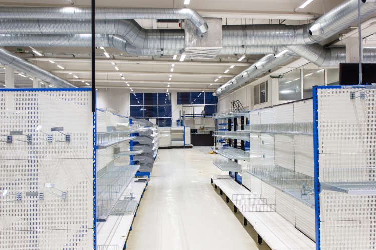 Duris nye butikk bygges opp 