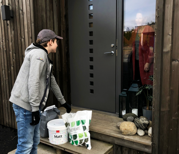 Varer levert på døra