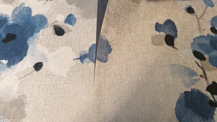 To tapethøyder kant i kant