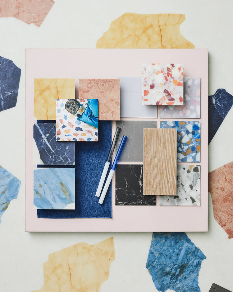 Materialkollage gulv fra Forbo