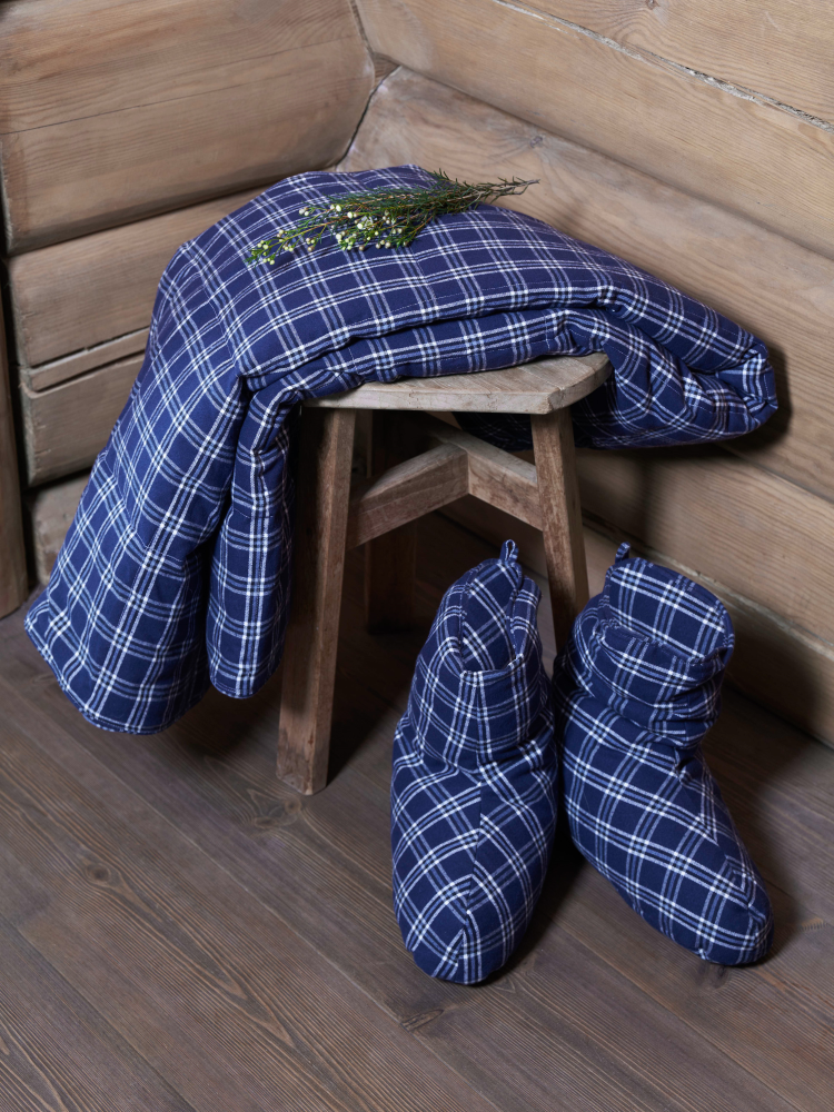 Halvor Bakkje pledd og tøfler 