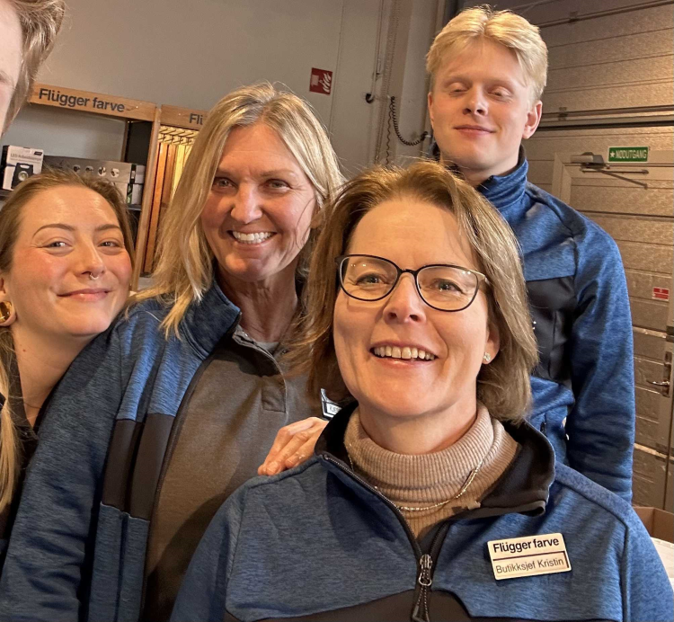 De ansatte hos Flügger Haugesund.