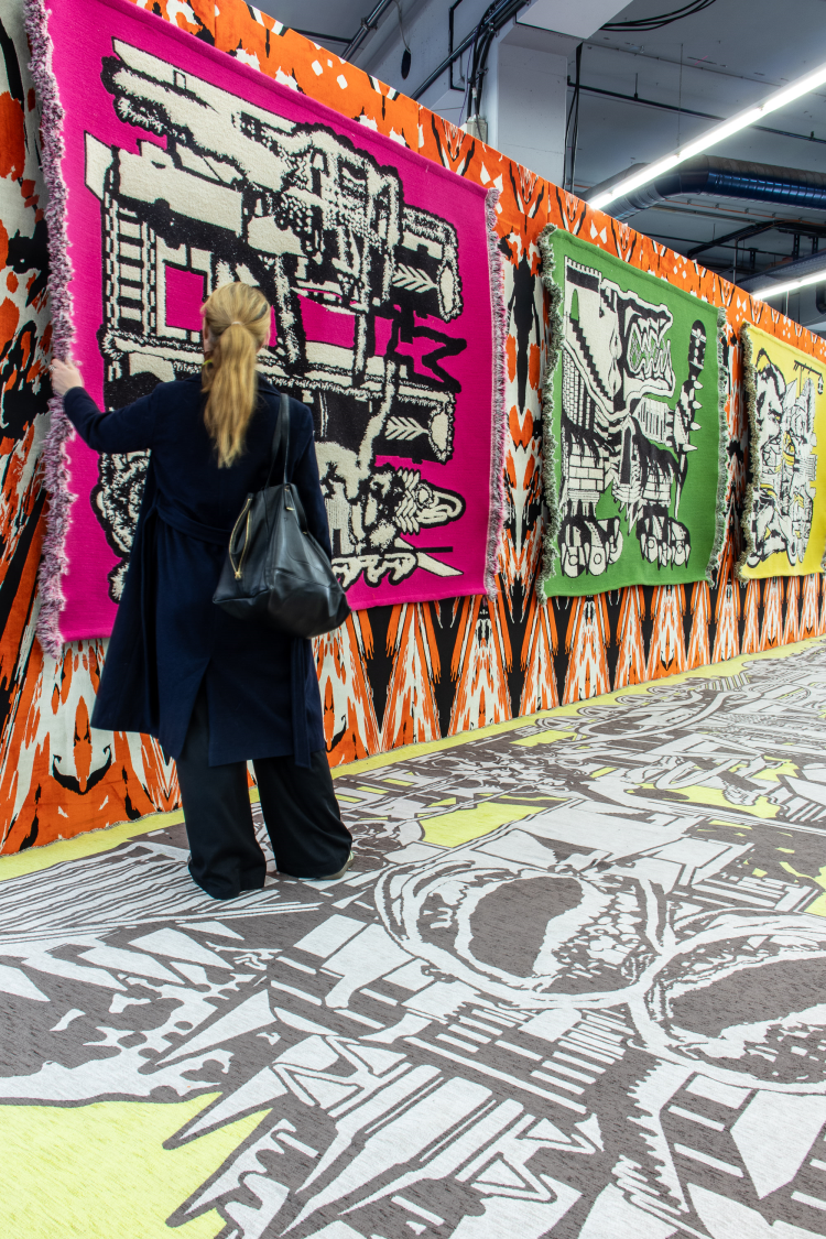 dame svart jakke mønster tekstil farger