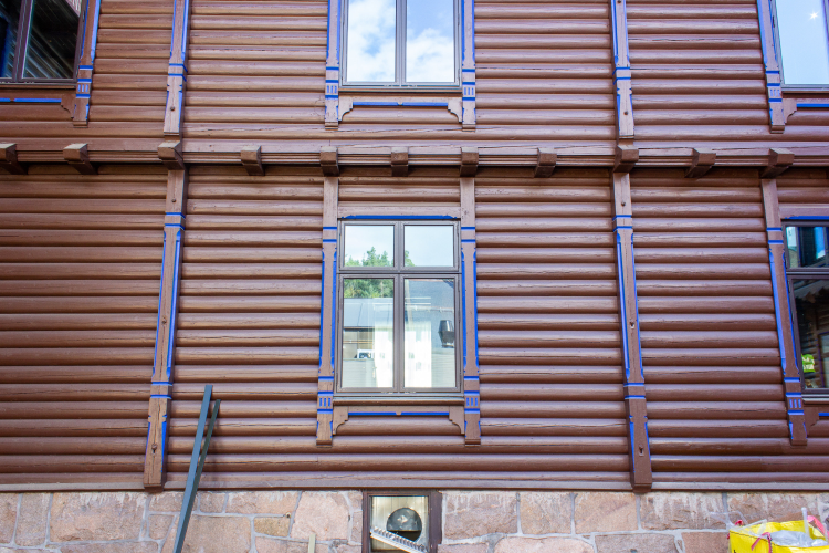 fasade malt med linoljemaling