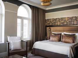 Foto: Britannina Hotel/Dreyer & Hensley<br/>Alle rommene har sin identitet. Stilen er moderne klassisk og designet til å vare lenger enn en trend.