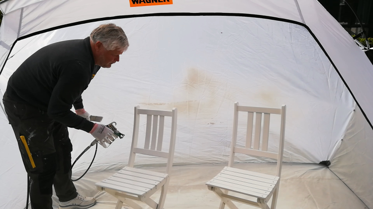 mal raskt med malesprøyte