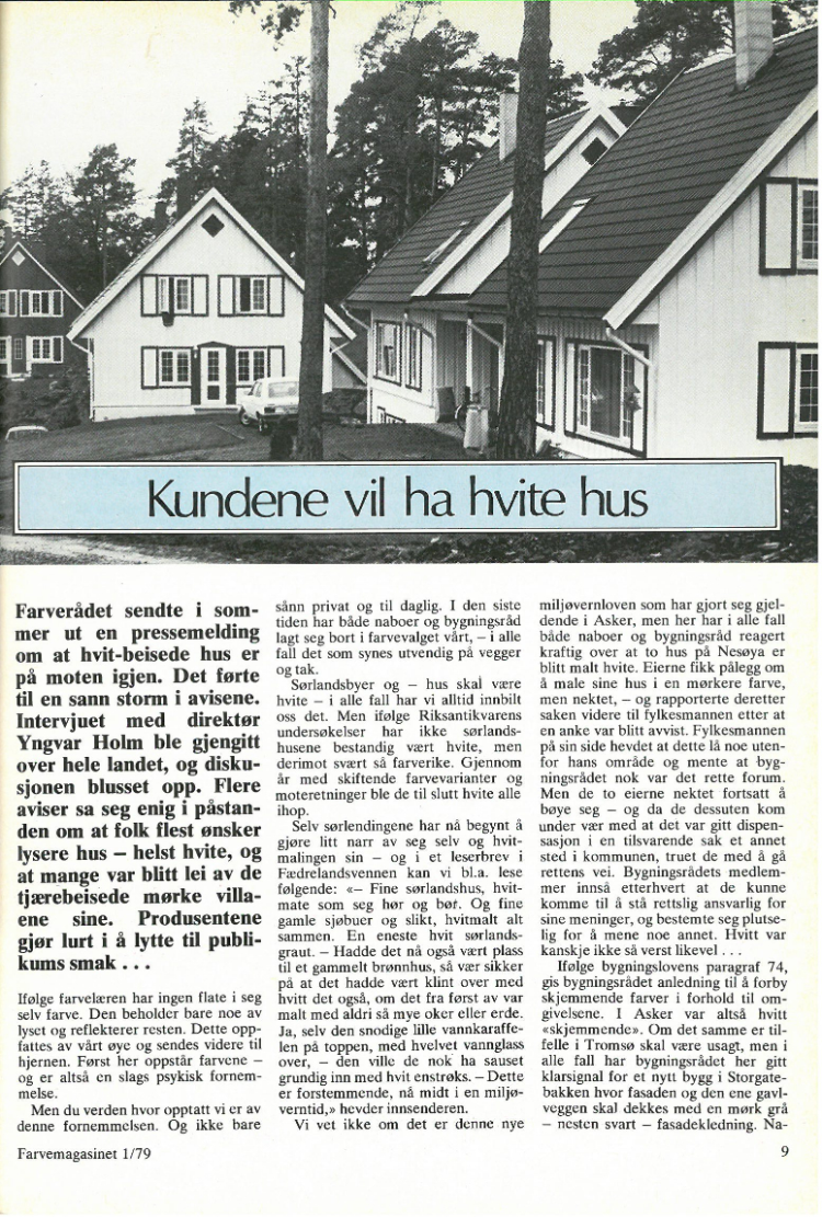 DEBATT OM HUSFARGER: