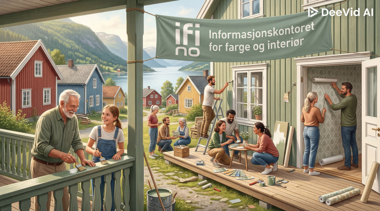 AI-generert illustrasjon av oppussing på dugnad