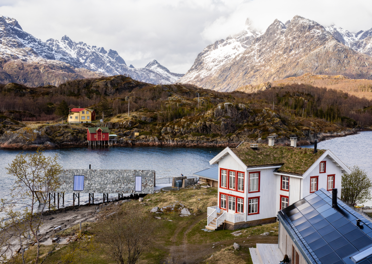 lofoten hav fjell himmel natur