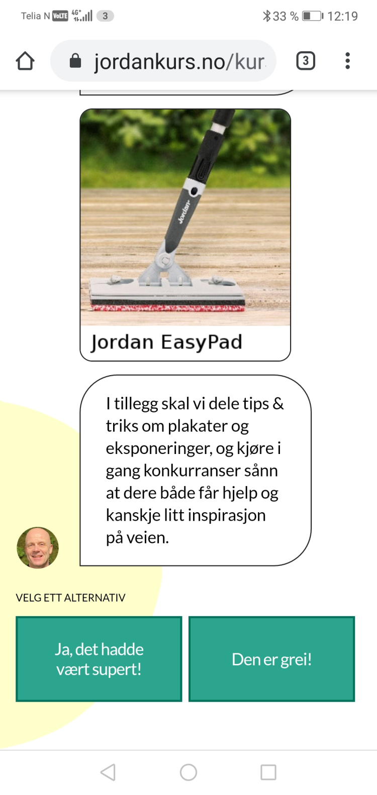 nye produkter i kurset