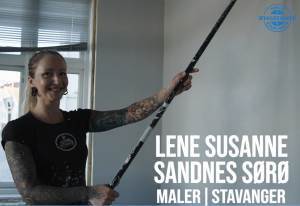 Lene Susanne Sandnes Sørø er Norges hyggeligste maler. <br />Foto: Norges Hyggeligste Håndverker 