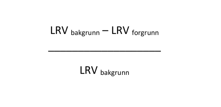 luminanskontrast beregning