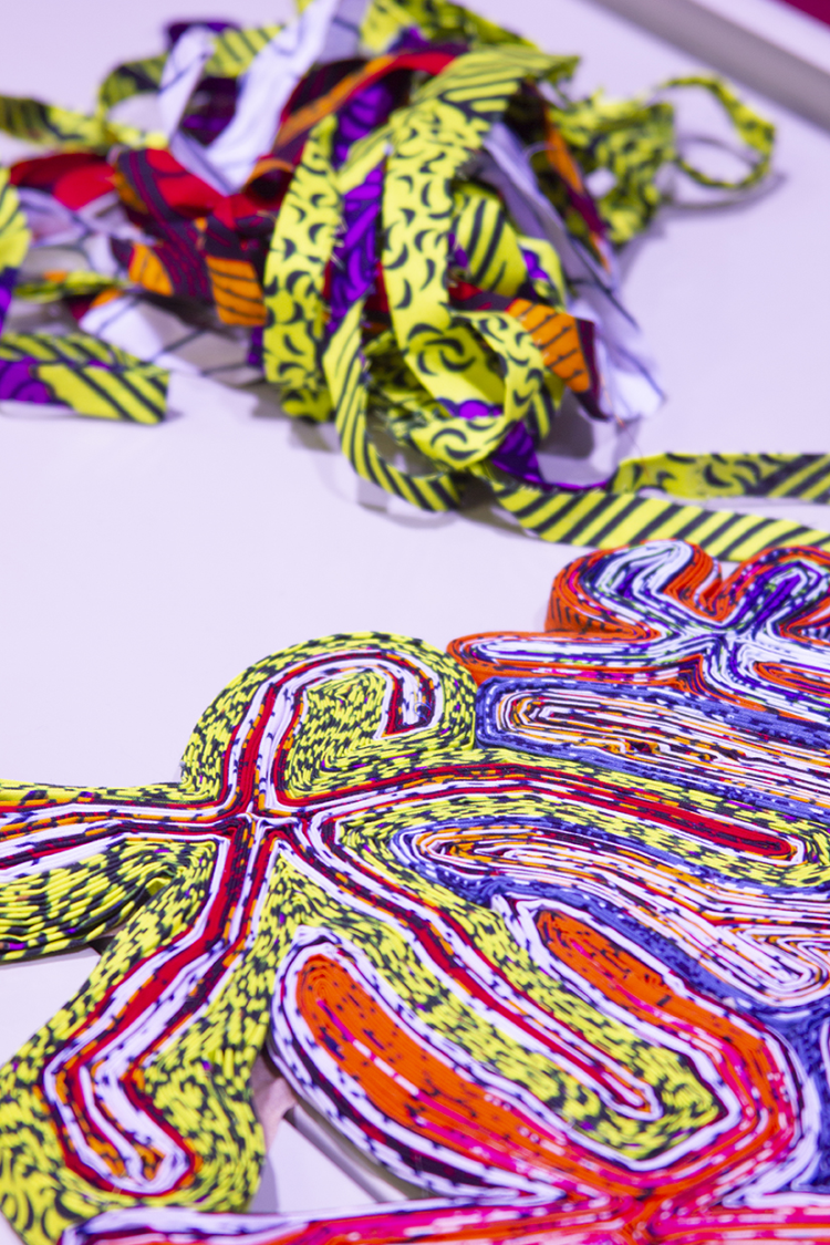 strimlet tekstil satt sammen