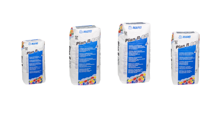 4 sekker med avrettingsmasse fra Mapei