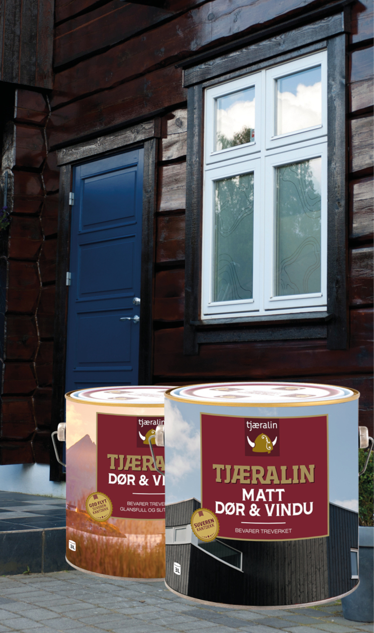 vindu i vegg med malingspann foran