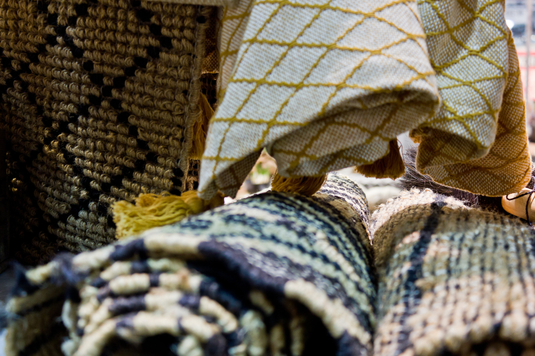 teppe på utstilling 