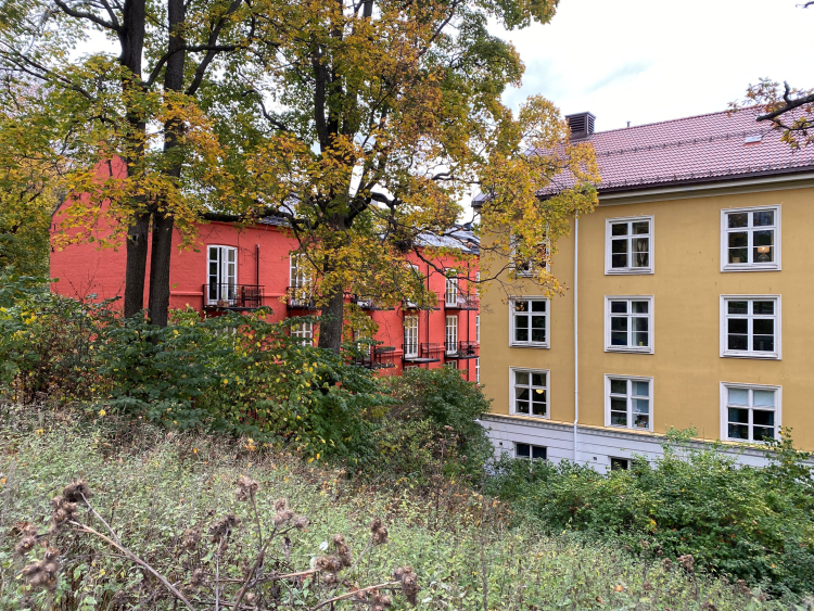 Farger på hus, Bislett.