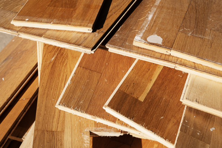 parkettrester etter riving