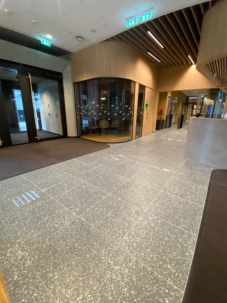 Inngangspartiet til Rådhuset i Bergen.