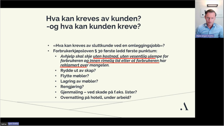 webinar med presentasjon
