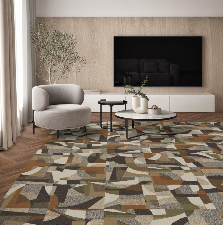 retro mønster teppe 