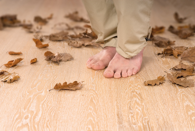 tregulv er godt å gå på