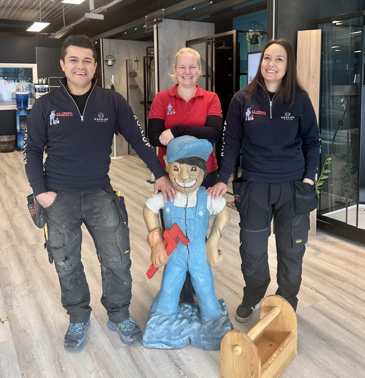 De ansatte hos E F Jimenez Rørservice AS