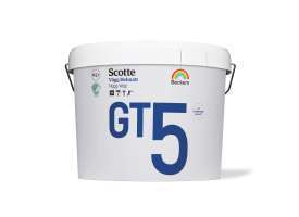 Scotte GT5 er lansert i en oppdatert versjon med en forbedret dekkevne som gjør malearbeidet lettere og raskere, samtidig som den gir en sterkere og mindre vedlikeholdskrevende overflate. Den helmatte akrylmalingen oppfyller vaskeklasse 1, og er merket med Svanen, samt at den er M1-sertifisert. 