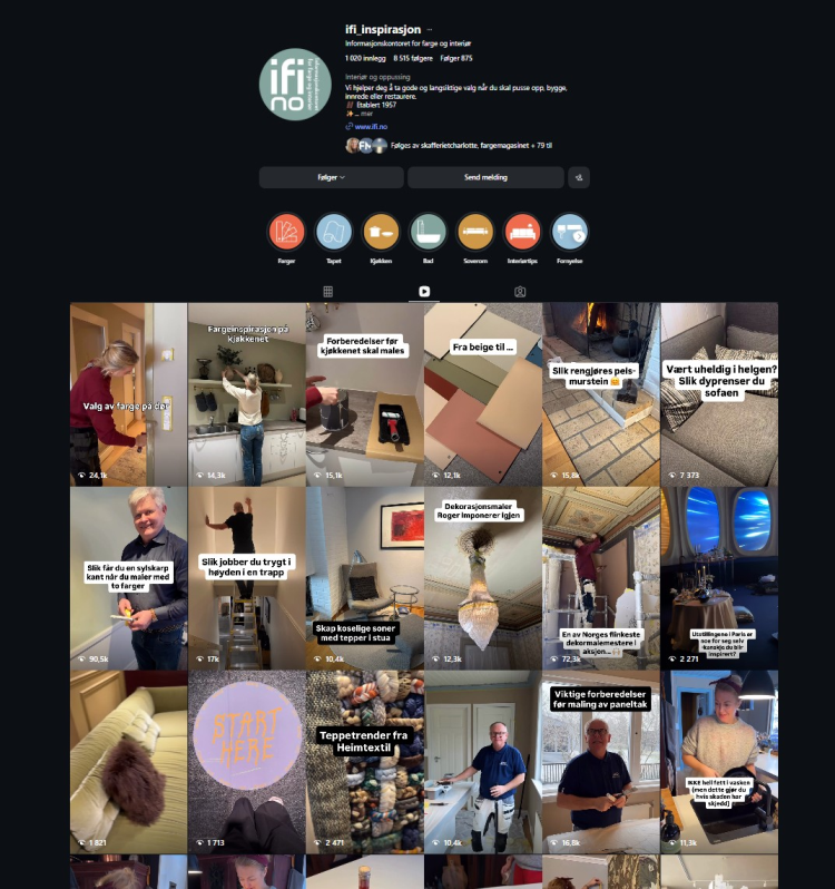 screenshot av ifi.no på tiktok