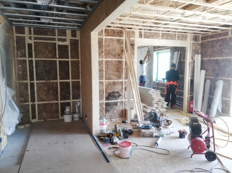 hus under rehabilitering