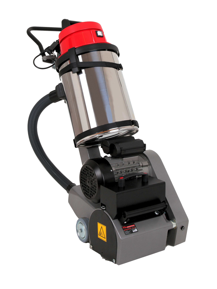 Den patenterte børsten rengjør og sliper treplattningen i ett og samme moment, uten vann og kjemikalier.