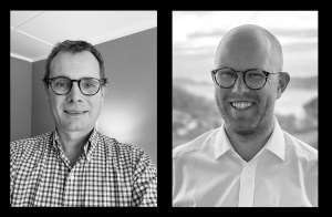 Jørgen Kulberg er ansatt som KAM innen segmentet helse hos Gerflor, og Steffen Ambjørnrød er ansatt som ny teknisk sjef.<br />Foto: Gerflor