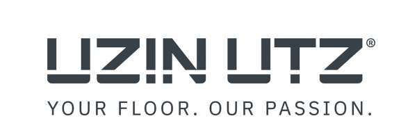 PASJON FOR GULV: UZIN UTZ. Your Floor. Our Passion. Den nye  logoen for paraplyvaremerket UZIN UTZ med den særpregede «gulvlinjen» nederst.