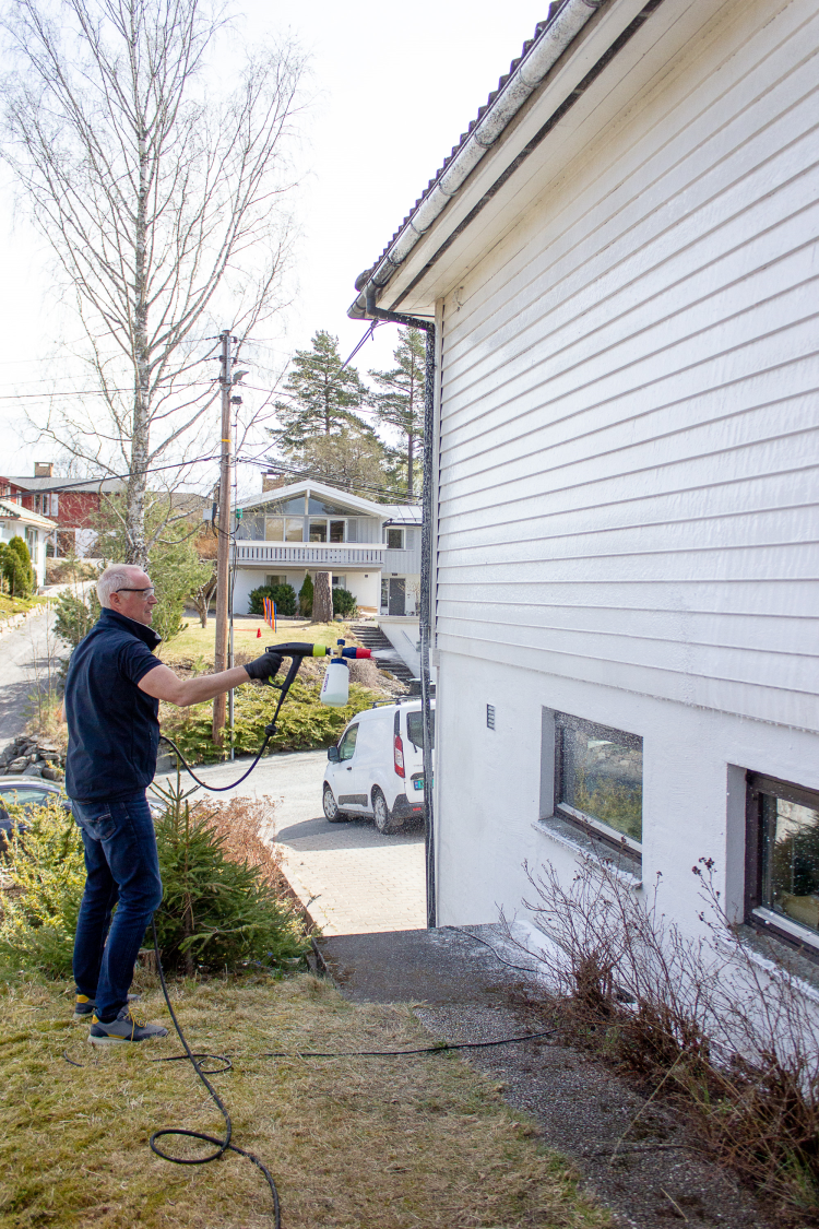 vaske huset utvendig