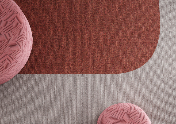 tett på gulv i to farger 